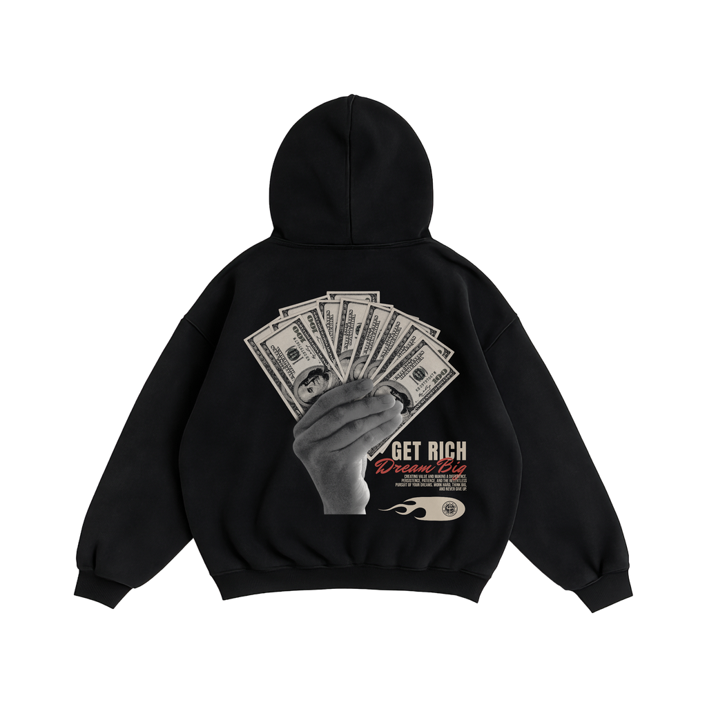 NEVER BROKE HOODIE GET RICH DREAM BIG